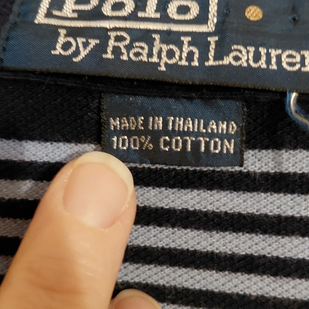 Polo Ralph Lauren Navy Striped Polo Shirt